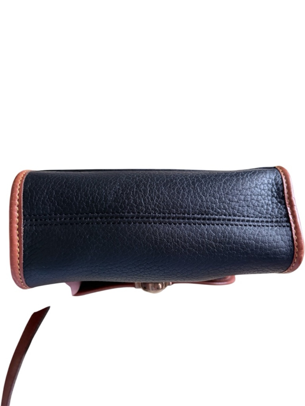 Authentic  Dooney and Bourke Crossbody Bag with Brown Trim and Adjustable Strap - Picture 6 of 12